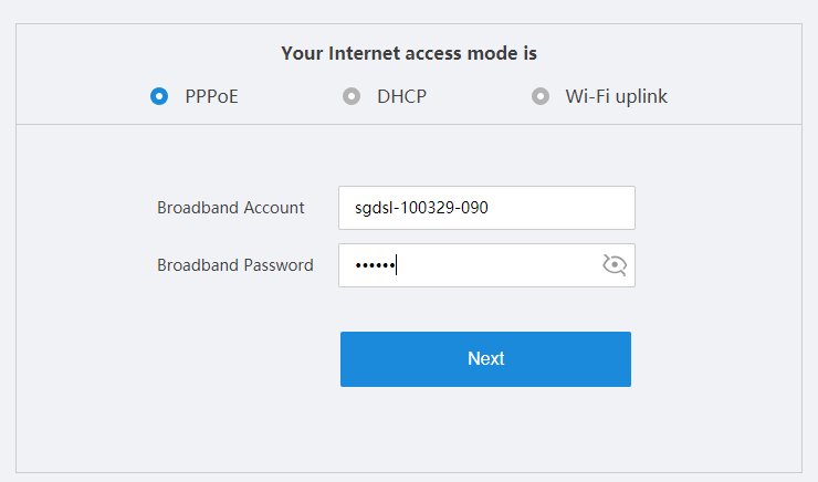 Điền tài khoản PPPoE Broadband Account và Password trên AC1200H