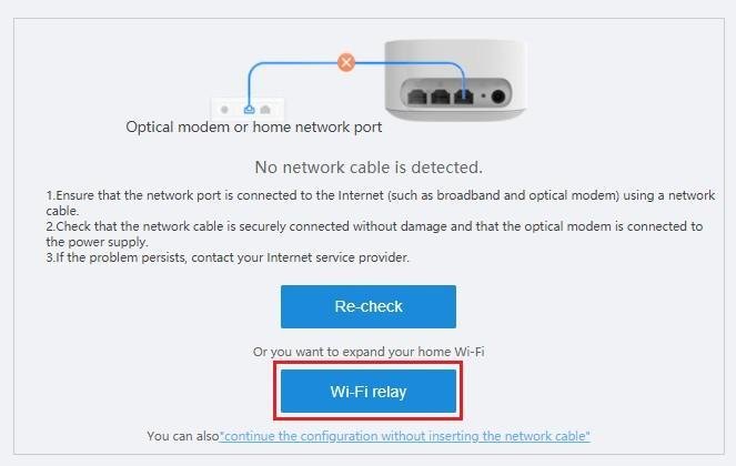 Chọn Wi-Fi relay trên AC1200H để kết nối không dây với Gateway Router scan SSID