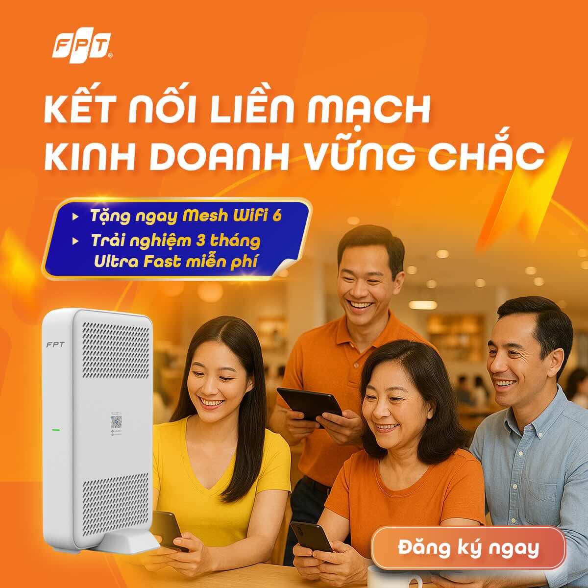 Lắp mạng internet FPT tại Tân Uyên - Wifi 6 tốc độ cao, kèm Modem