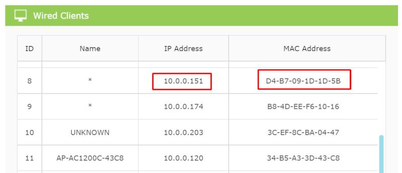 Xem địa chỉ IP của AX3000AZ trong Table Device của ONT chính khi chạy mode Bridge