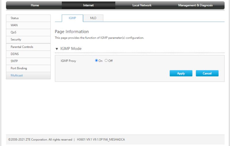 Bật IGMP Mode ON và IGMP Proxy trên AX3000AZ ở chế độ Controller Router để xem IPTV