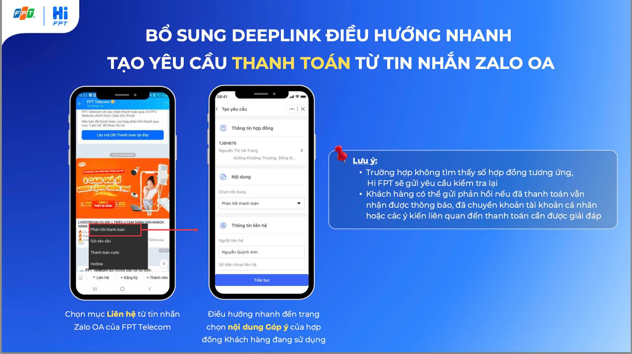 điều hướng nhanh tin nhắn qua zalo oa