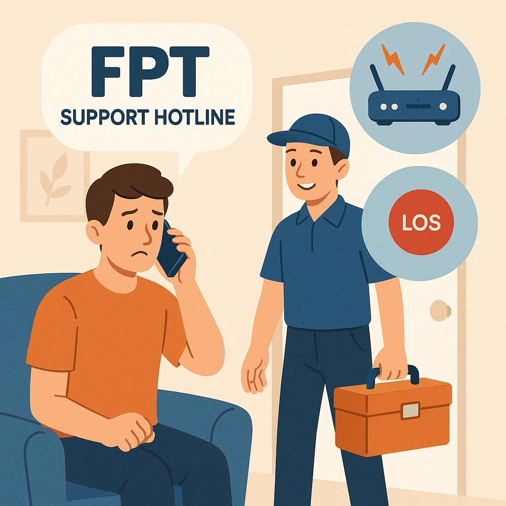 gọi kỹ thuật fpt hỗ tr