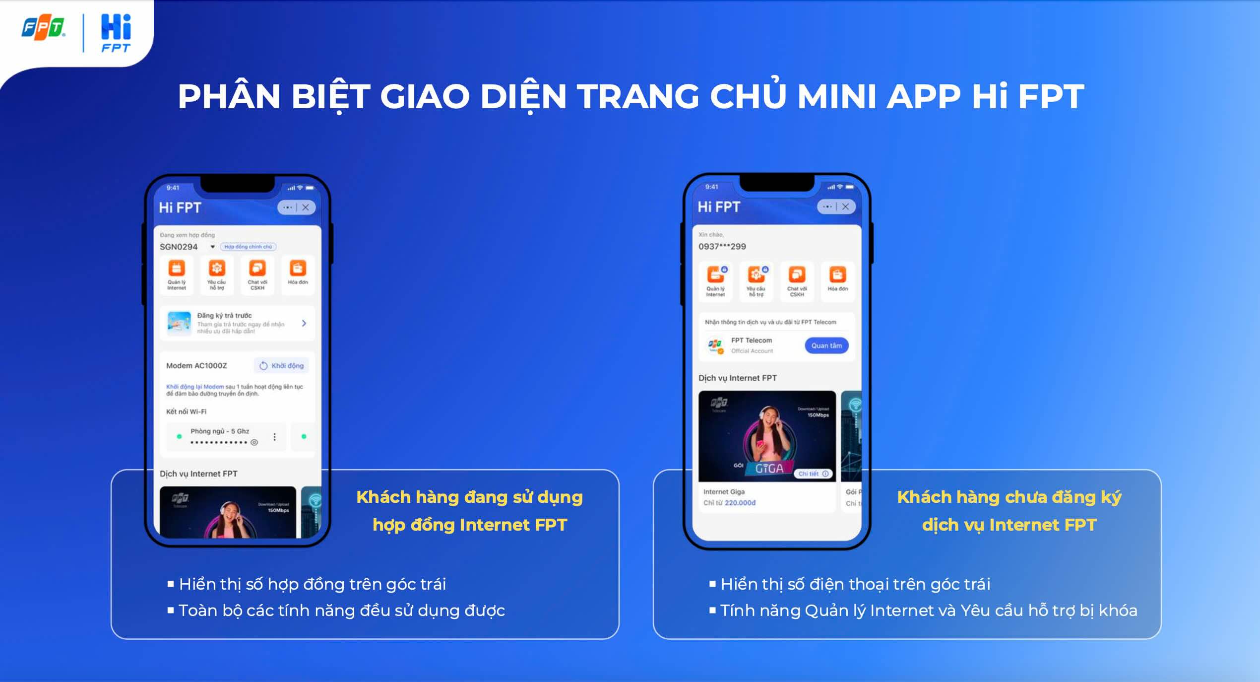 giao diện trang chủ mini app hi fpt