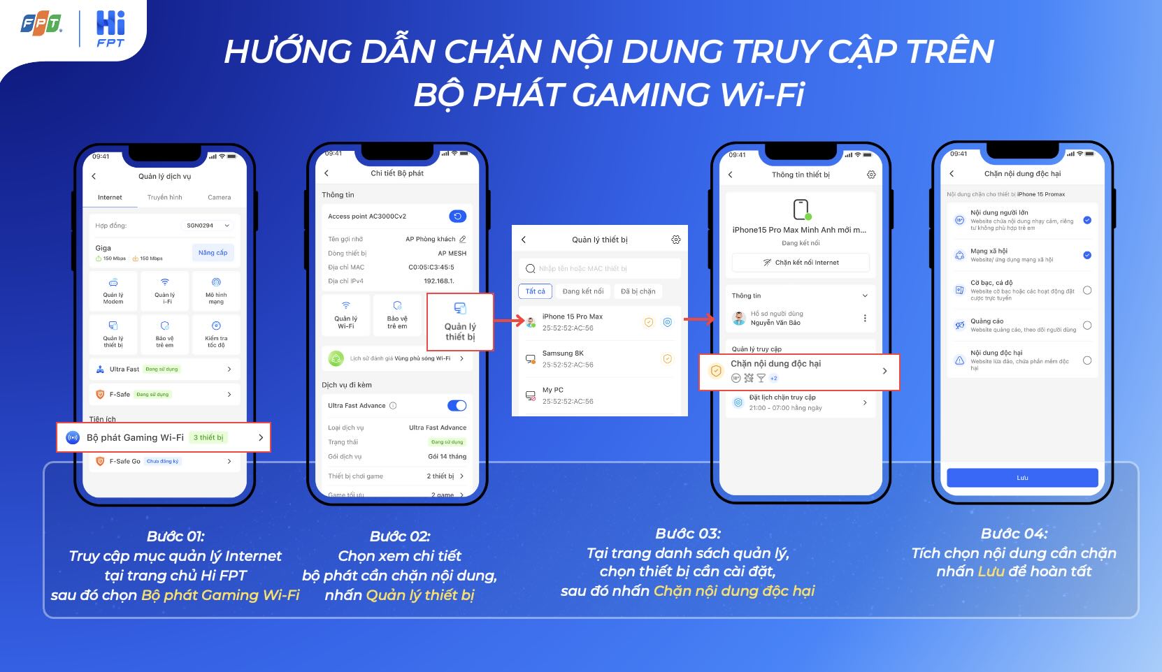 chặn nội dung truy cập trên bộ phát wifi