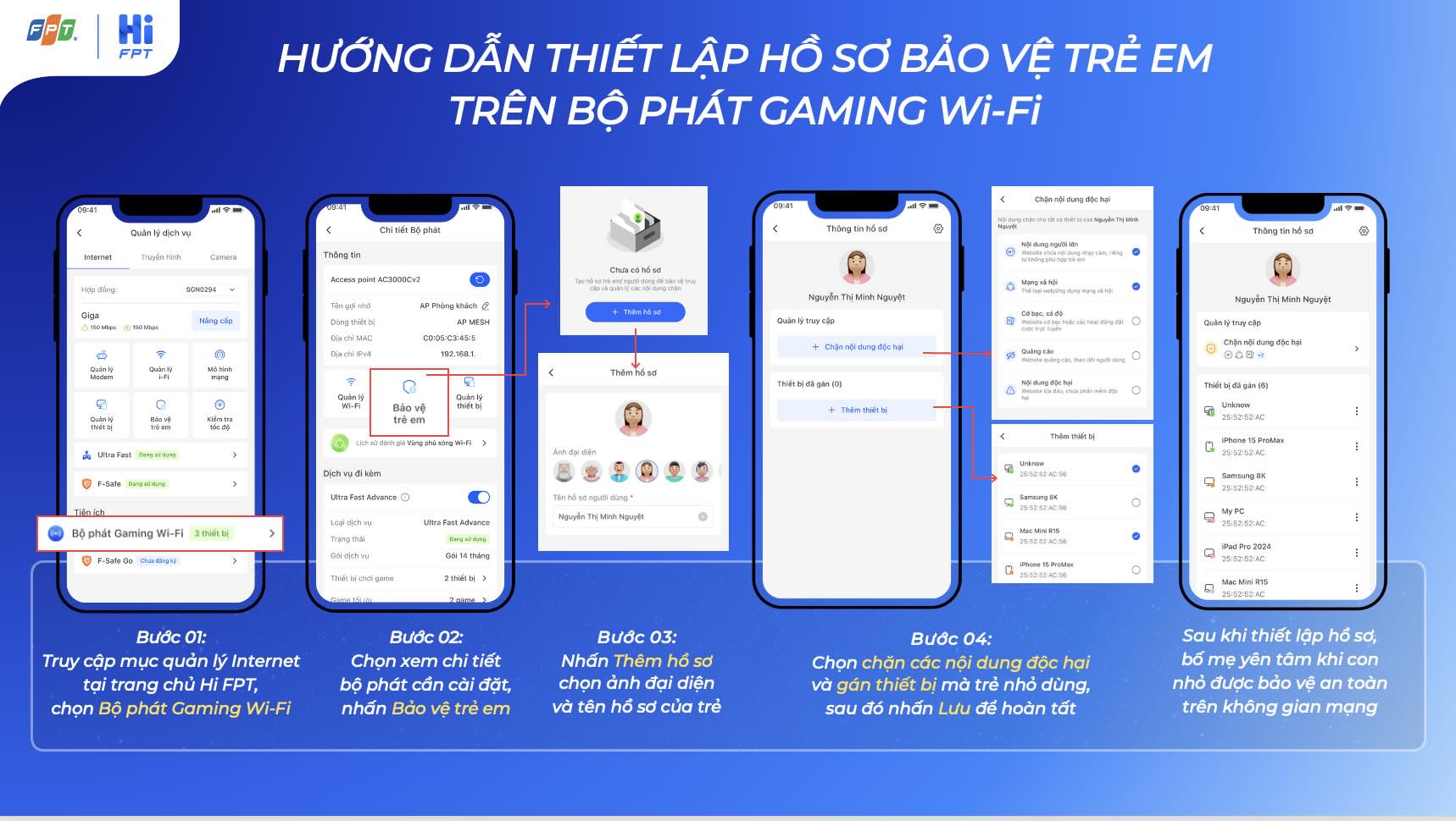 thiết lập bảo vệ trẻ em trên bộ phát gaming wifi