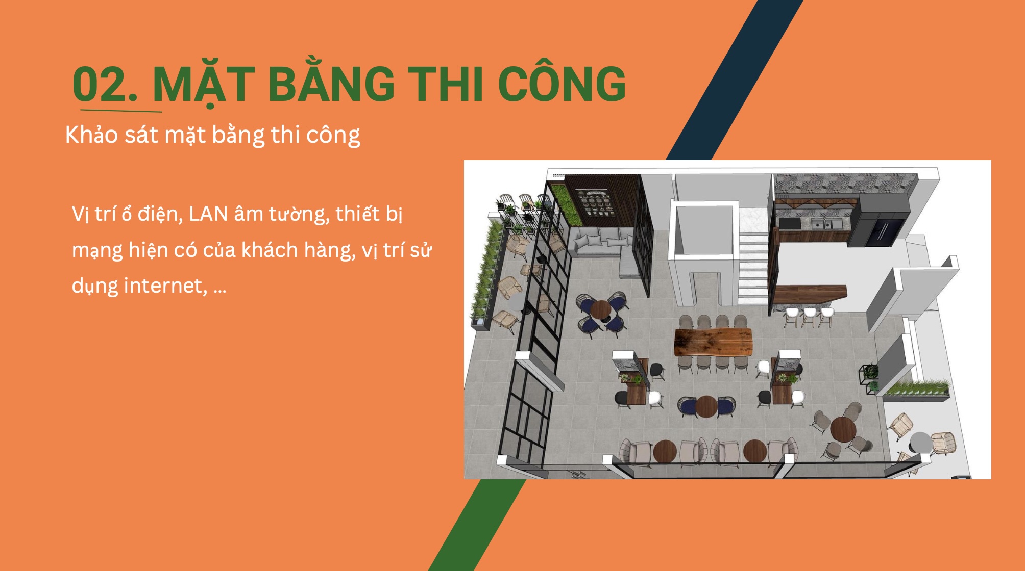 mặt bằng thi công