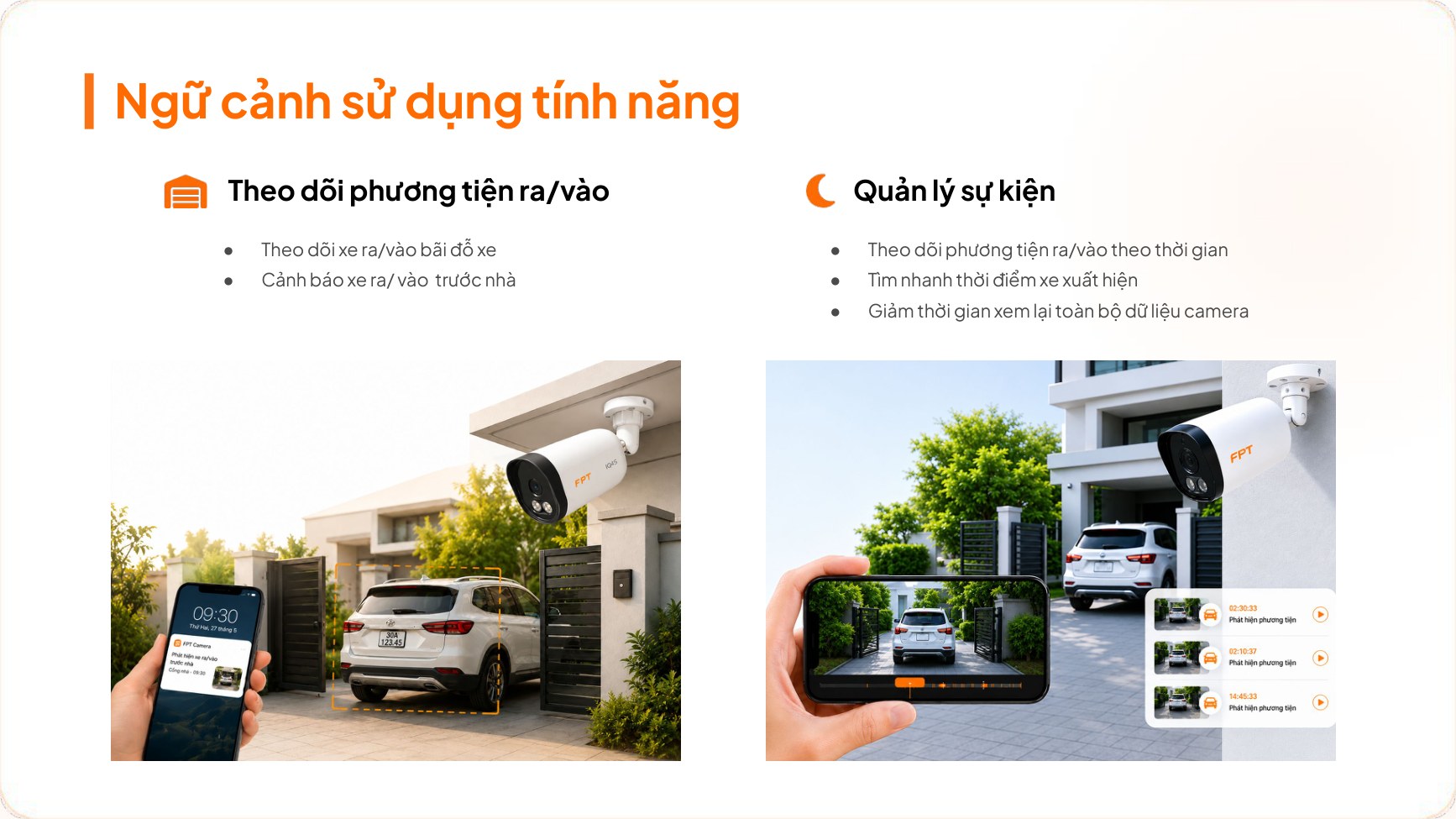 Ngữ cảnh sử dụng AI nhận diện phương tiện: theo dõi xe ra vào bãi đỗ và quản lý sự kiện theo thời gian