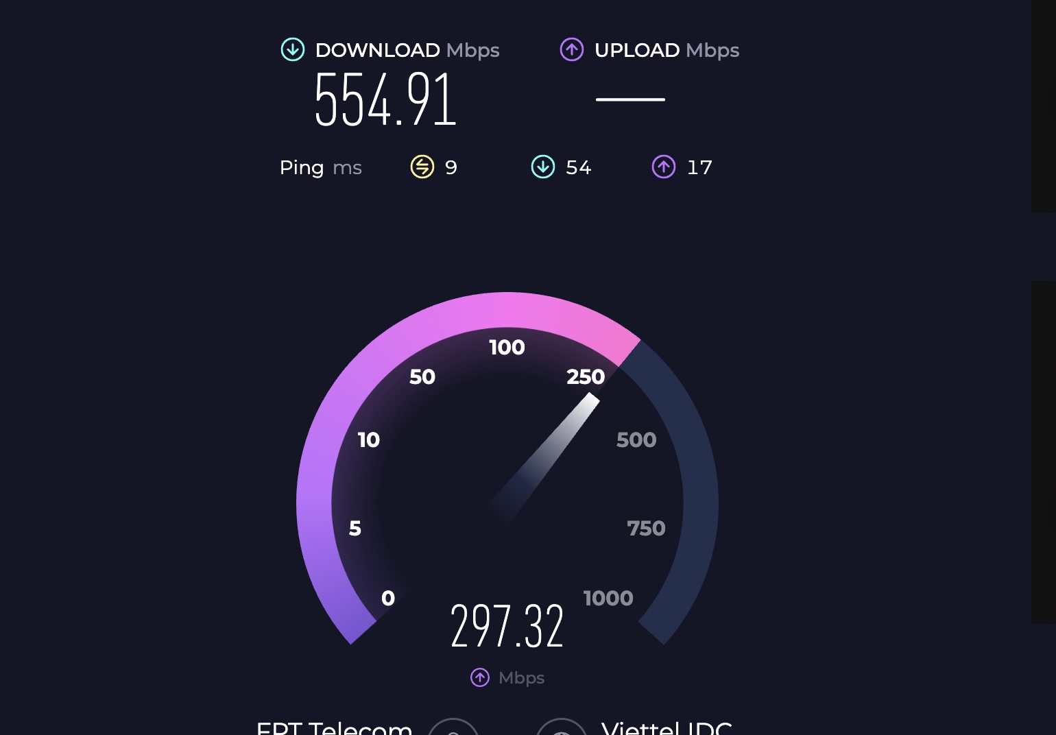 dùng speed test kiểm tra tốc độ mạng