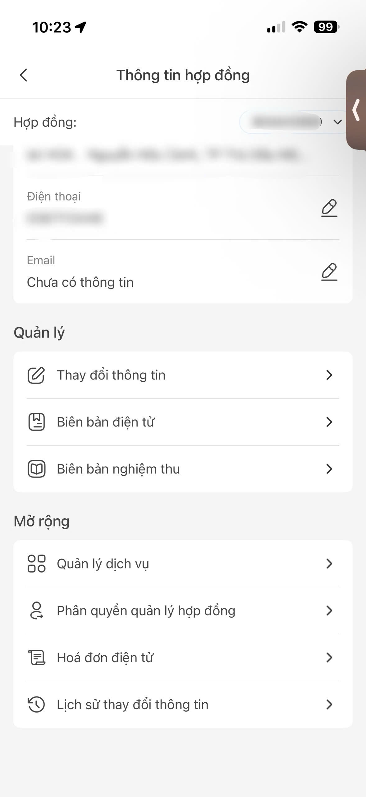 Bước 2: Chọn Hoá đơn điện tử trong mục Mở rộng của app Hi FPT