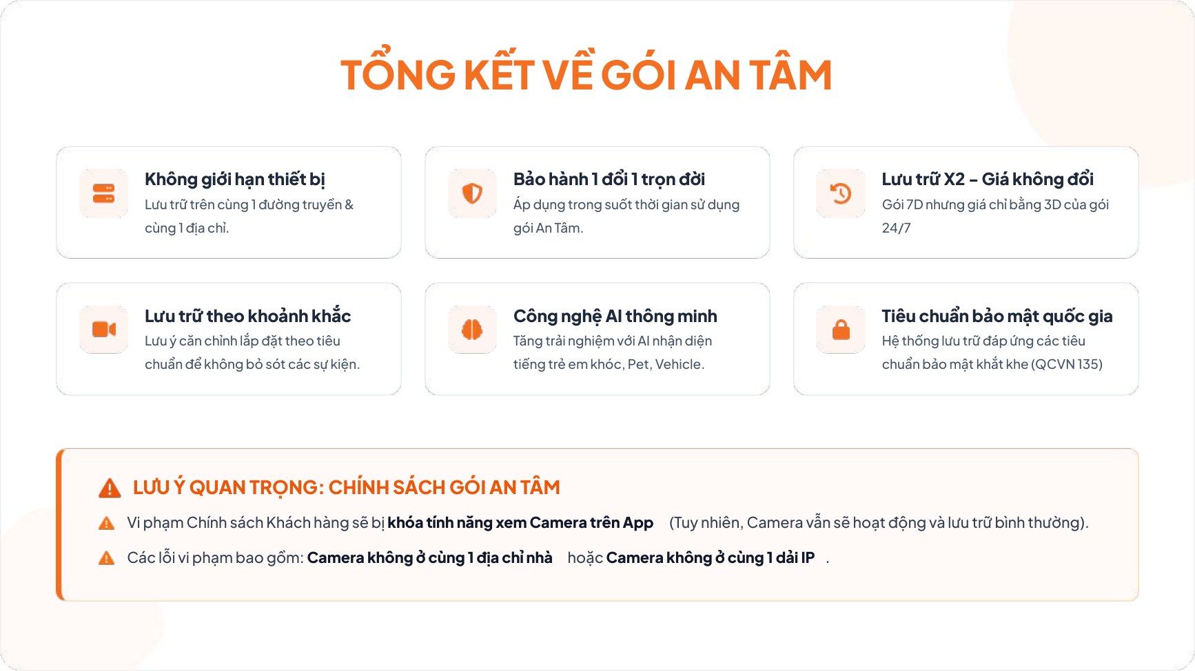 Tổng kết 6 điểm nổi bật của gói An Tâm FPT Camera
