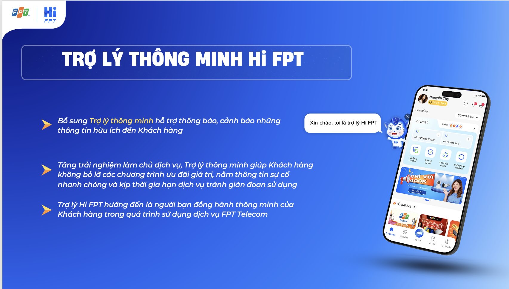 trợ lý thông minh hi fpt